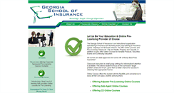 Desktop Screenshot of georgiaschoolofinsurance.com